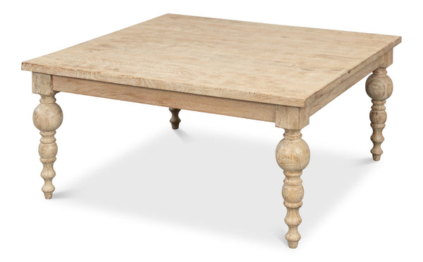 Sarreid Jocelyn Coffee Table - Elegant Sienna Finish, Durable Mango Wood Design For Stylish Living Spaces Natural  53664