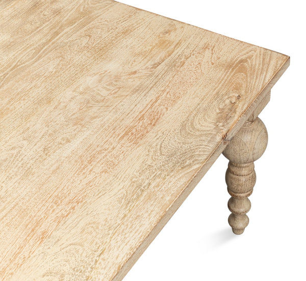 Sarreid Jocelyn Coffee Table - Elegant Sienna Finish, Durable Mango Wood Design For Stylish Living Spaces Natural  53664