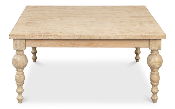 Sarreid Jocelyn Coffee Table - Elegant Sienna Finish, Durable Mango Wood Design For Stylish Living Spaces Natural  53664