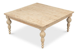 Sarreid Jocelyn Coffee Table - Elegant Sienna Finish, Durable Mango Wood Design For Stylish Living Spaces Natural  53664