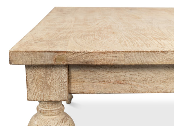 Sarreid Jocelyn Coffee Table - Elegant Sienna Finish, Durable Mango Wood Design For Stylish Living Spaces Natural  53664