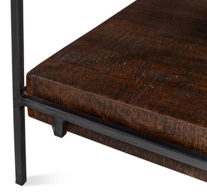 Sarreid Ernest Desk - Stylish Ascot Finish In Mango Wood & Iron For A Modern Home Office Upgrade Brown  53665