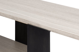 Sarreid Covet Console - Elegant Ivory Bianca Finish Tanganika Wood Table For Chic Home Décor And Style White  53669