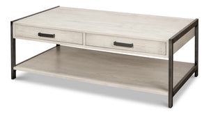 Sarreid Covet Cocktail Table - Elegant Ivory Bianca Finish With Birch & Ash, Modern Mdf Design For Your Home Ivory  53670