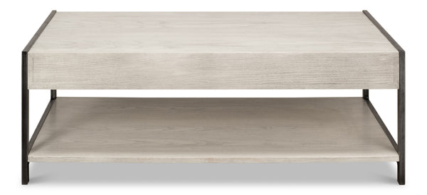 Sarreid Covet Cocktail Table - Elegant Ivory Bianca Finish With Birch & Ash, Modern Mdf Design For Your Home Ivory  53670