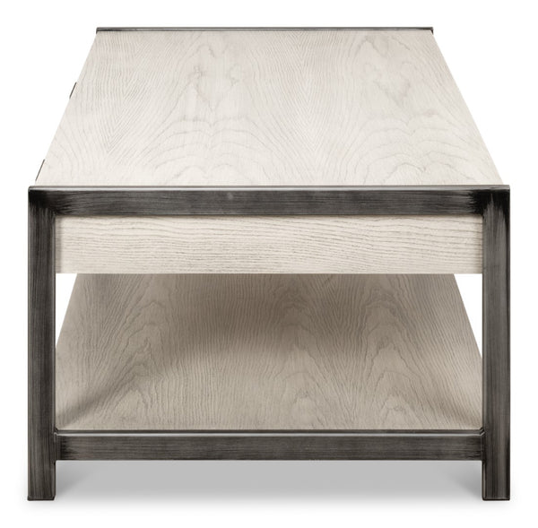 Sarreid Covet Cocktail Table - Elegant Ivory Bianca Finish With Birch & Ash, Modern Mdf Design For Your Home Ivory  53670