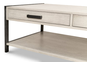 Sarreid Covet Cocktail Table - Elegant Ivory Bianca Finish With Birch & Ash, Modern Mdf Design For Your Home Ivory  53670