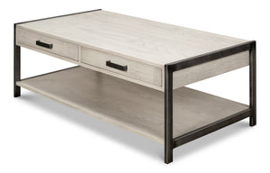 Sarreid Covet Cocktail Table - Elegant Ivory Bianca Finish With Birch & Ash, Modern Mdf Design For Your Home Ivory  53670
