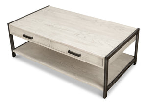 Sarreid Covet Cocktail Table - Elegant Ivory Bianca Finish With Birch & Ash, Modern Mdf Design For Your Home Ivory  53670