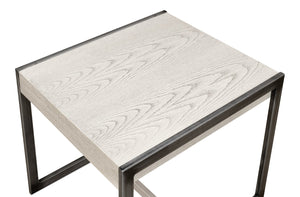 Sarreid Covet Side Table - Elegant Ivory Bianca Finish With Birch, Ash, And Mdf - Perfect For Any Space! Ivory  53671