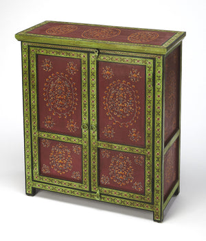 Butler Specialty Disha Hand Painted Floral Storage Chest – Stylish Meranti Wood Cabinet For Seasonal Essentials Multi,Color Merranti Wood,Mdf 5367290-butler