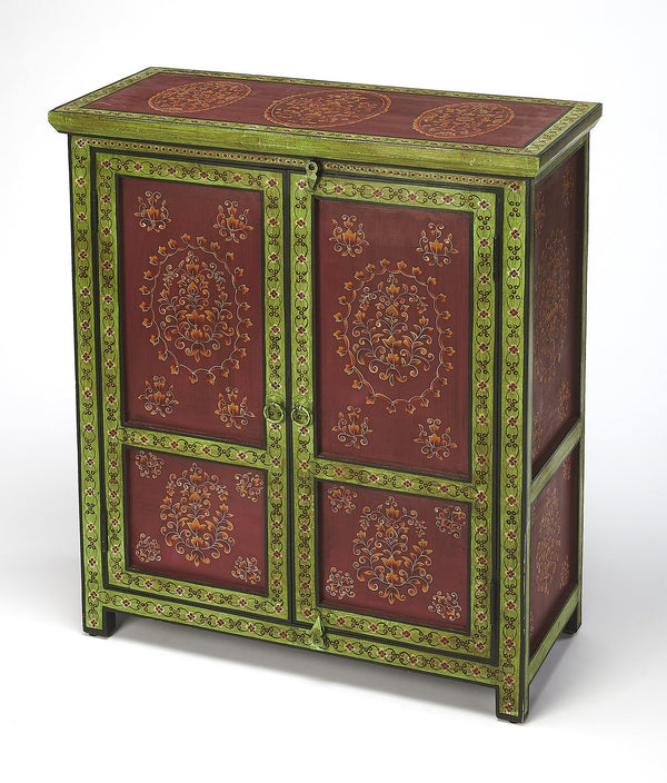 Butler Specialty Disha Hand Painted Floral Storage Chest – Stylish Meranti Wood Cabinet For Seasonal Essentials Multi,Color Merranti Wood,Mdf 5367290-butler
