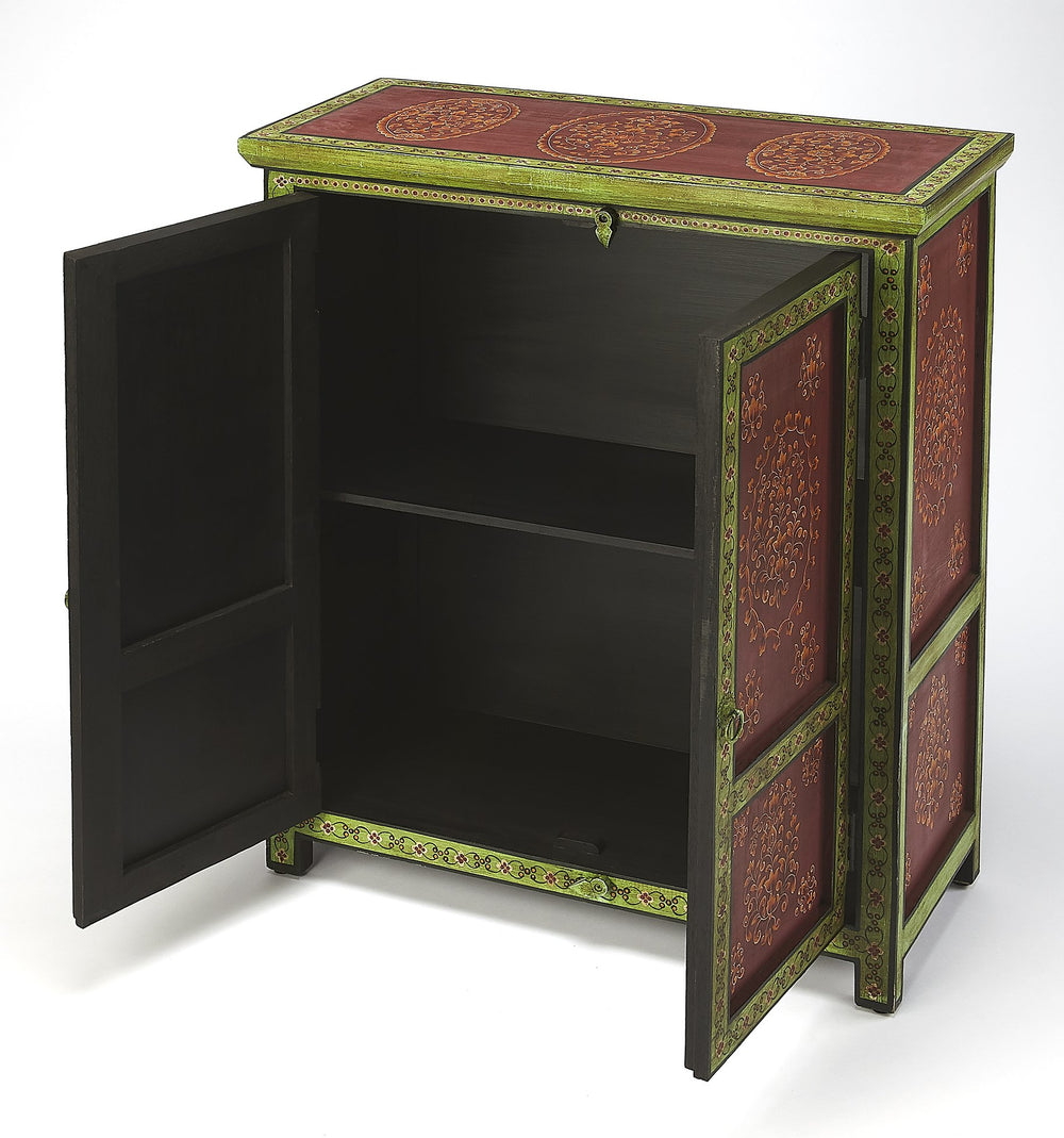 Butler Specialty Disha Hand Painted Floral Storage Chest – Stylish Meranti Wood Cabinet For Seasonal Essentials Multi,Color Merranti Wood,Mdf 5367290-butler
