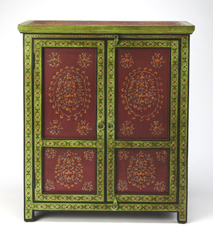 Butler Specialty Disha Hand Painted Floral Storage Chest – Stylish Meranti Wood Cabinet For Seasonal Essentials Multi,Color Merranti Wood,Mdf 5367290-butler