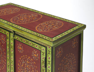 Butler Specialty Disha Hand Painted Floral Storage Chest – Stylish Meranti Wood Cabinet For Seasonal Essentials Multi,Color Merranti Wood,Mdf 5367290-butler
