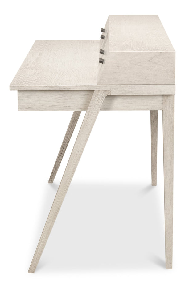 Sarreid Covet Desk - Elegant Ivory Bianca Finish Crafted From Birch, Ash & Mdf For A Stylish Workspace Upgrade Ivory  53673