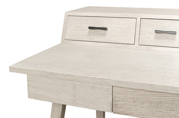 Sarreid Covet Desk - Elegant Ivory Bianca Finish Crafted From Birch, Ash & Mdf For A Stylish Workspace Upgrade Ivory  53673