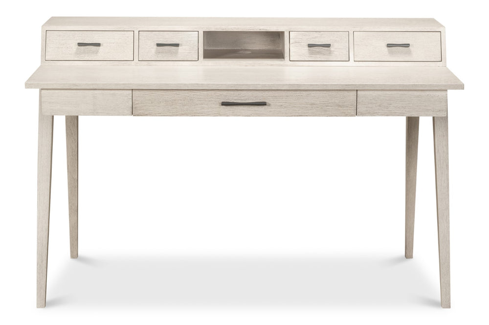 Sarreid Covet Desk - Elegant Ivory Bianca Finish Crafted From Birch, Ash & Mdf For A Stylish Workspace Upgrade Ivory  53673