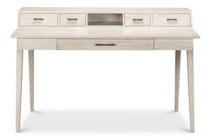 Sarreid Covet Desk - Elegant Ivory Bianca Finish Crafted From Birch, Ash & Mdf For A Stylish Workspace Upgrade Ivory  53673
