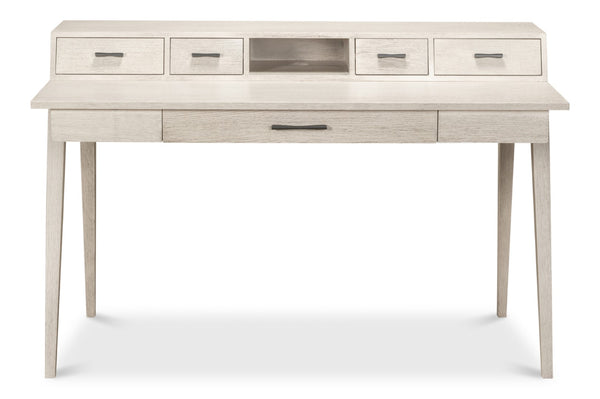 Sarreid Covet Desk - Elegant Ivory Bianca Finish Crafted From Birch, Ash & Mdf For A Stylish Workspace Upgrade Ivory  53673