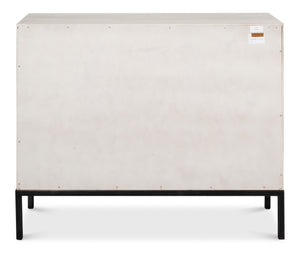 Sarreid Covet Door Chest - Elegant Ivory Bianca Finish In Tanganika Wood - Perfect For Stylish Storage Solutions White  53674