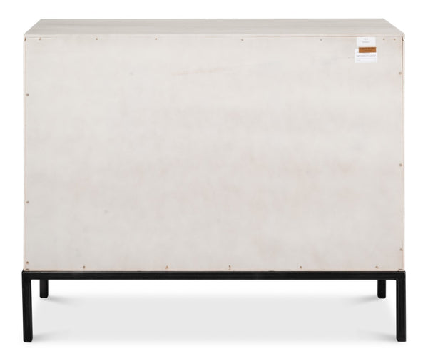 Sarreid Covet Door Chest - Elegant Ivory Bianca Finish In Tanganika Wood - Perfect For Stylish Storage Solutions White  53674