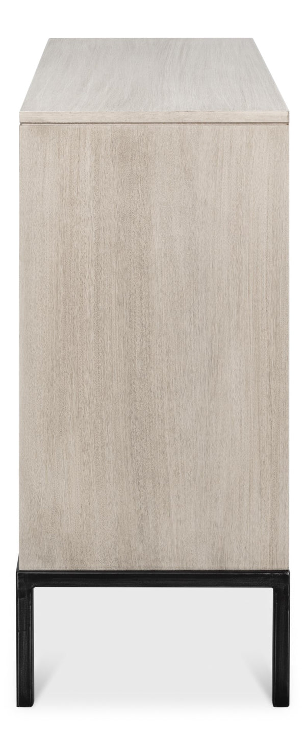 Sarreid Covet Door Chest - Elegant Ivory Bianca Finish In Tanganika Wood - Perfect For Stylish Storage Solutions White  53674