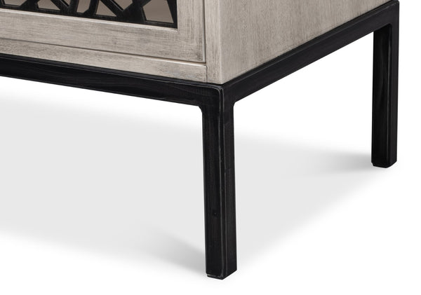 Sarreid Covet Door Chest - Elegant Ivory Bianca Finish In Tanganika Wood - Perfect For Stylish Storage Solutions White  53674