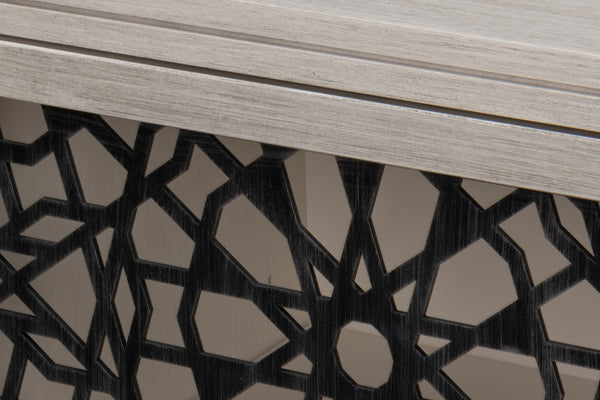 Sarreid Covet Door Chest - Elegant Ivory Bianca Finish In Tanganika Wood - Perfect For Stylish Storage Solutions White  53674