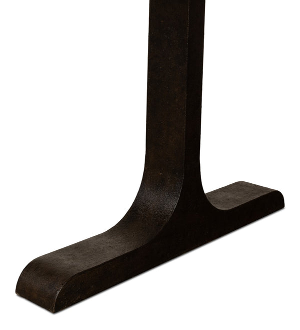 Sarreid Decan Dining Table - Reclaimed Pine Natural Top With Sturdy Iron Base For A Stylish Dining Experience Natural  53675