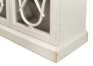 Sarreid Sonya Commode Antique White - Elegant Reclaimed Pine Storage Solution With Timeless Charm White  53677-3