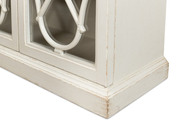 Sarreid Sonya Commode Antique White - Elegant Reclaimed Pine Storage Solution With Timeless Charm White  53677-3