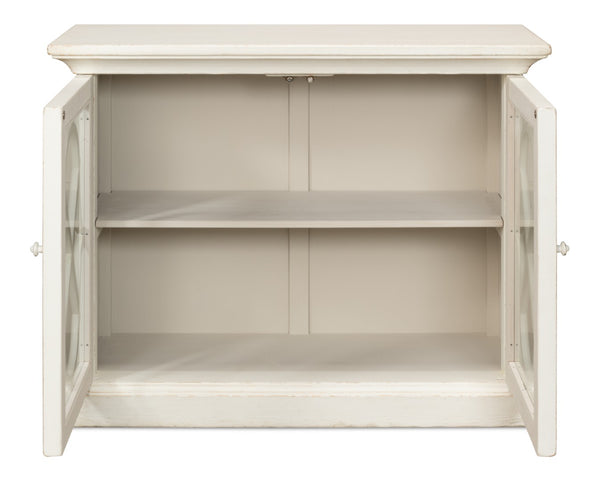 Sarreid Sonya Commode Antique White - Elegant Reclaimed Pine Storage Solution With Timeless Charm White  53677-3