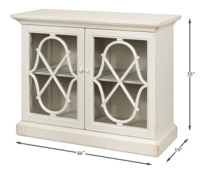 Sarreid Sonya Commode Antique White - Elegant Reclaimed Pine Storage Solution With Timeless Charm White  53677-3
