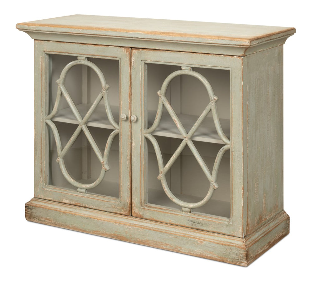 Sarreid Sonya Commode Sage - Stylish Reclaimed Pine Design In Elegant Sage Finish For Modern Bathrooms Green  53677-4