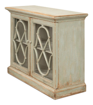 Sarreid Sonya Commode Sage - Stylish Reclaimed Pine Design In Elegant Sage Finish For Modern Bathrooms Green  53677-4
