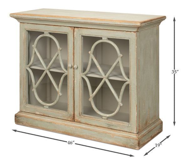 Sarreid Sonya Commode Sage - Stylish Reclaimed Pine Design In Elegant Sage Finish For Modern Bathrooms Green  53677-4