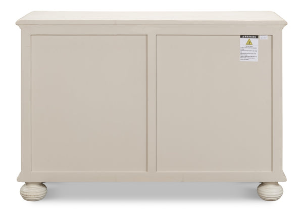 Sarreid Astrid Antique White Commode - Elegant Reclaimed Pine Entrance Storage For Timeless Home Décor White  53678-3