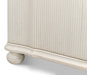 Sarreid Astrid Antique White Commode - Elegant Reclaimed Pine Entrance Storage For Timeless Home Décor White  53678-3