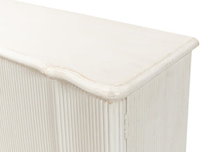 Sarreid Astrid Antique White Commode - Elegant Reclaimed Pine Entrance Storage For Timeless Home Décor White  53678-3