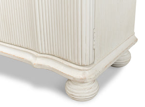 Sarreid Astrid Antique White Commode - Elegant Reclaimed Pine Entrance Storage For Timeless Home Décor White  53678-3