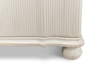 Sarreid Astrid Antique White Commode - Elegant Reclaimed Pine Entrance Storage For Timeless Home Décor White  53678-3