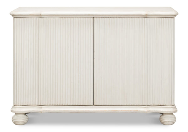 Sarreid Astrid Antique White Commode - Elegant Reclaimed Pine Entrance Storage For Timeless Home Décor White  53678-3