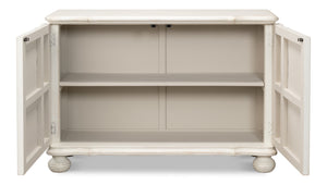 Sarreid Astrid Antique White Commode - Elegant Reclaimed Pine Entrance Storage For Timeless Home Décor White  53678-3