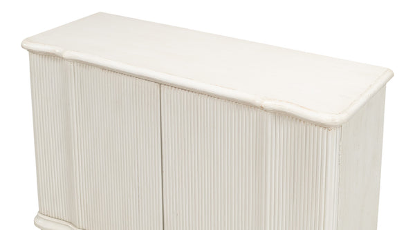 Sarreid Astrid Antique White Commode - Elegant Reclaimed Pine Entrance Storage For Timeless Home Décor White  53678-3