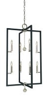 Framburg 8-light Modern Polished Nickel & Matte Black Chandelier – Stylish Minimalist Foyer Lighting Fixture Polished Nickel,Matte Black Metal 5368 Pn/Mblack