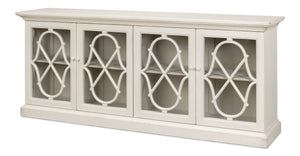 Sarreid Sonya Sideboard In Antique White - Rustic Reclaimed Pine Storage With Timeless Charm And Style White  53681-3
