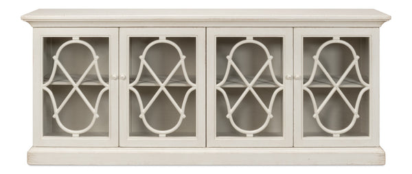 Sarreid Sonya Sideboard In Antique White - Rustic Reclaimed Pine Storage With Timeless Charm And Style White  53681-3
