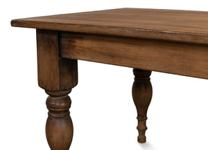 Sarreid Gabby Dining Table Brown - Rustic Reclaimed Pine Design For A Cozy, Elegant Dining Experience Brown  53682-2
