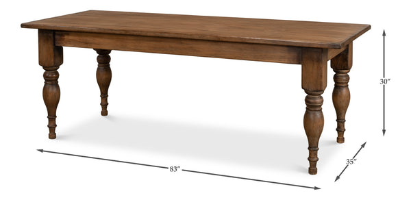 Sarreid Gabby Dining Table Brown - Rustic Reclaimed Pine Design For A Cozy, Elegant Dining Experience Brown  53682-2